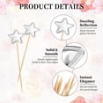 thumbnail image 3 of Uxcell Star Cupcake sticks Mini Cupcake Picks for Birthday 30 Pack Silver, 3 of 7