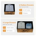 thumbnail image 5 of 10 Drawer Fabric Dresser with Side Pockets & Hooks, Cabinet Dresser Chest for Bedroom with 10 Drawers Fabric Storage Drawer with Side Pockets for Closet, Hallway, Entryway, Living Room, 5 of 9