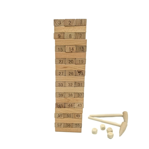 BMARLF Jumbling Tower Stacking Toys Board Games for Kids 811 Wooden
