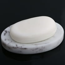 Masteelf Marble Soap Dish Holder Tray Container for Bathroom and Kitchen Countertop Organization