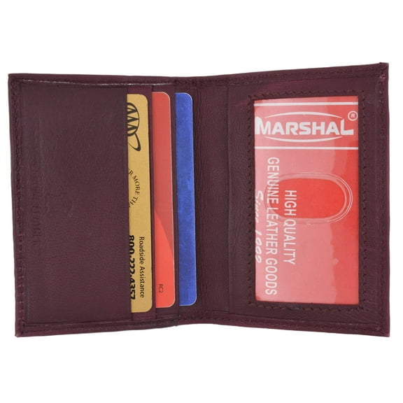 Mens Wallet Bifold Genuine Leather Slim Small Credit Card ID Holder with Front ID Licence Window