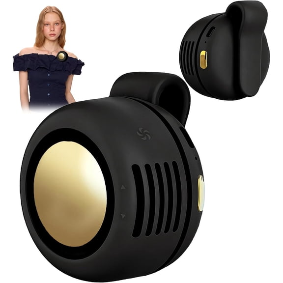 Portable Clip-On Fan, Mini USB Rechargeable 360 ° Rotatable Fan, Personal Fan 3-Speed Silent Mini Bladeless Fans