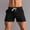Black, variant on AXXD Black Cargo Shorts For Men Summer 5 Inch Inseam Shorts Men Solid Drawstring Sports Elastic Mid-waist Shorts