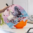 thumbnail image 3 of Romantic Horse Teapot Cover with Double-Sided Drawstring Thermo Pad Teapot Protector and Everyday Gifts and Decorations for The Home Kitchen Table Hotel Tea Party, 3 of 8