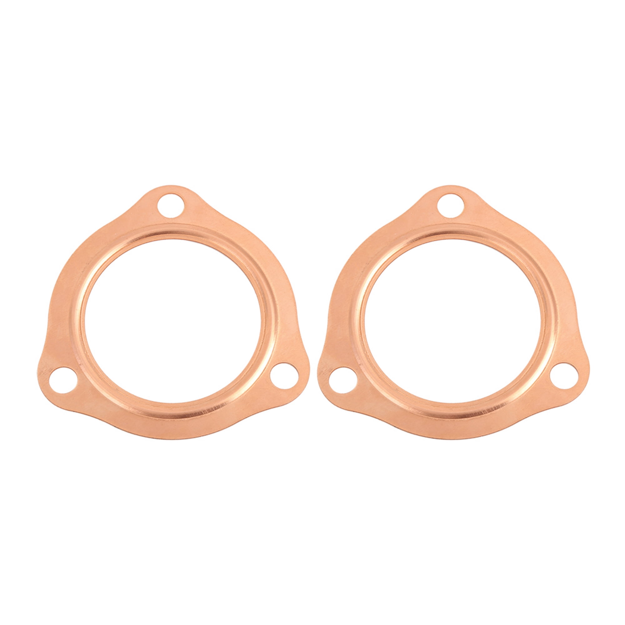 X AUTOHAUX 2pcs 2.5inch Exhaust Pipe Copper Header Car Engine Gasket Seal 