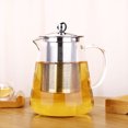 thumbnail image 2 of 750/950ml Clear Glass Teapot Stainless Infuser & Lid Steeping Tea Flower Tea Pot, 2 of 5