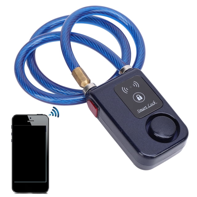 Keyless Motorcycle Lock, Cycling Lock Anti Theft IP44 Water Resistant for Riding Black,Blue,Red