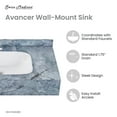 thumbnail image 3 of Avancer 36'' Wall Mount Sink In Blue Celeste, 3 of 10
