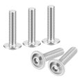 thumbnail image 1 of Uxcell Flanged Button Head Socket Cap Screws, 50 Pcs M5x22mm - 304 Stainless Steel Socket Drive Fasteners Bolts, Fully Thread Machine Screws (Silver), 1 of 5