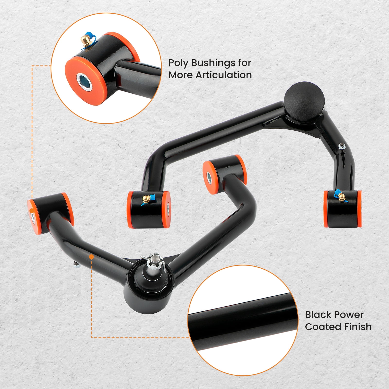Maxpeedingrods 2-4'' inch Lift Upper Control Arms For Chevy Silverado GMC Sierra 1500 2007-2018