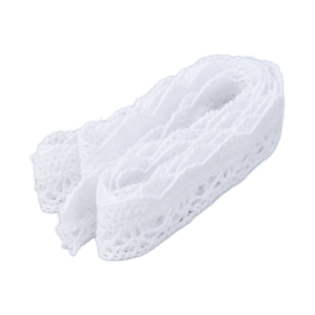 ESTINK Lace Ribbon DIY Cotton Net 2cm Width 20 Yards Elegant Fabric Lace Trim for Curtain Clothes Tablecloth Gift Package,Net Ribbons,Embroidery Lace