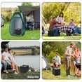 thumbnail image 4 of Portable Camping Toilet, Foldable Toilet for Adults, Porta Potty with Thick Black Garbage Bag for Outdoor Emergency, Waterproof Luggable Loo, Hiking, Car, Travel (Black ), 4 of 7