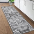 thumbnail image 2 of Garvee 2'x6' Runner Rug Vintage Area Rug, Machine Washable Rugs Indoor Boho Rug Non Slip Soft Carpet for Hallway Living Room Entryway Bedroom, Gray, 2 of 9