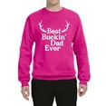 thumbnail image 2 of Wild Bobby, Best Buckin Dad Ever Funny Hunting, Father's Day, Unisex Crewneck Graphic Sweatshirt, Fuschia, 2XL, 2 of 3