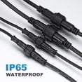 thumbnail image 5 of Uxcell 2-Core 2 Pin Y Splitter Connector 30cm 22AWG IP65 Y Shape 1 Male to 3 Female Extension Cable for LED Lighting, 5 of 7