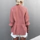thumbnail image 3 of Blusa NikouMX con Cuello con muescas manga tres cuartos dobladillo con volantes, 3 of 5