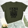 thumbnail image 2 of Camiseta del día del padre Camiseta de manga corta con estampado de letras de verano para hombre y mujer Regalo para el padre Pompotops  hfajkhk132091, 2 of 6