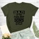 thumbnail image 2 of Camiseta del día del padre Camiseta de manga corta con estampado de letras de verano para hombre y mujer Regalo para el padre Pompotops  hfajkhk132092, 2 of 6