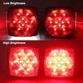 thumbnail image 4 of Square 12V LED Submersible Left and Right Trailer Lights, Stop Turn Tail Side Marker License Lights for Utility Trailer Boat Camper RV Truck Marine, Mounting Hardware Included, 4 of 7