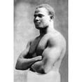 thumbnail image 3 of Vintage Muscle Men 11x14 Black Modern Wood Framed Wall Art Titled - Russian with Arms Folded, 3 of 5