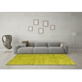 thumbnail image 3 of Ahgly Company Indoor Round Abstract Yellow Contemporary Area Rugs, 3' Round, 3 of 4