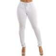 thumbnail image 6 of Womens Juniors High Waisted Skinny Jeans - Butt Lifting White Skinny Jeans - Skinny Casual Jeans 11029M, 6 of 6
