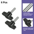 thumbnail image 3 of Uxcell 6Pack Metric Carbon Steel Clamping Screw Knob T Shaped Thumb Screws M5 x 25mm, 3 of 5