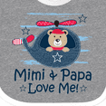 thumbnail image 4 of Inktastic Mimi and Papa Love Me Boys Boys Baby Bib, 4 of 4