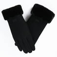 thumbnail image 2 of Velvet Winter Gloves for Women | Warm Thickened Windproof Thermal Cycling Gloves – Touchscreen Friendly, Soft Stretchy Fit, Outdoor Running & Hiking, Plush Cozy Lining, 1 Pair, 2 of 3
