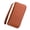 Brown, variant on Women Wallet Long Genuine Leather RFID Blocking Zipper Cellphone Pouch Tassel Card Holder Case with Wristlet.