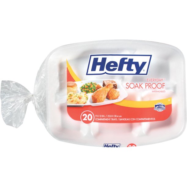 Hefty Everyday Compartment Foam Plate