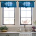 thumbnail image 3 of LALILO Kitchen Curtain Valance Blue Night I Love You Moon Rod Pocket Window Curtain 52"x 18" Set of 2, 3 of 5
