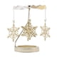 thumbnail image 1 of Candelabro giratorio Decoración Candelabros Metal Tea Light Portavelas para boda Dormitorio Sala de estar Vela votiva Vela cónica , Copo de nieve, 1 of 8
