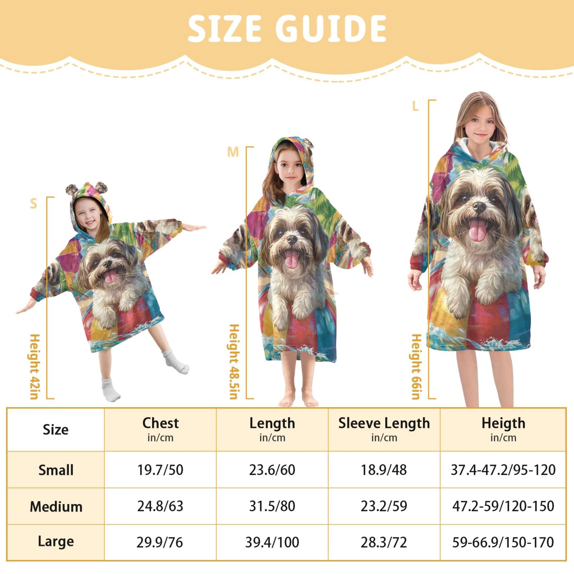 YAZAOO Kids Wearable Blanket Hoodie Warm and Cozy Playful Poolside Pup Flannel Sweatshirt