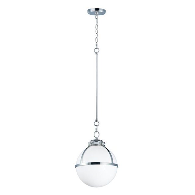 Maxim 25180WTPN Retro 1-Light Pendant, Polished Nickel