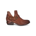 thumbnail image 2 of G.C. SHOES Womens Taupe Brown Cushioned Buckle Accent Elisa Almond Toe Block Heel Slip On Booties 6.5, 2 of 4