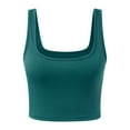 thumbnail image 5 of BLOCLOALO Camisole Tops Corset Tops Spring New European and American Style Women's Clothing Solid Color Fashion Trend Thread Short Vest Tube Tops for Women Bandeau Tops Crop Tops for Women Green Xxl, 5 of 6