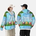 thumbnail image 4 of Kdxio Happy Easter Print Women Men Sun Protection UPF 50+ Jackets Zip Up Long Sleeve Hoodie Hiking Lightweight with Pockets, 4 of 7