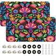 thumbnail image 2 of Mexican Floral License Plates Front License Plate Covers Metal Car Tag for Automotive Cars Bikes Decorative Plaque 1PC 6 x 12 Inch, 2 of 6