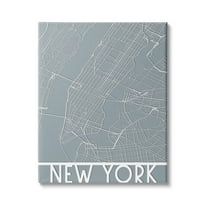 Stupell Industries New York Transportation Road Grid Geometric State Streets, 36 x 48, Design by Daphne Polselli