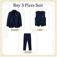 thumbnail image 3 of ETHAN Toddler Boys Wedding Suit Navy Blue Suspender Formal Kids Suit Jacket Easter Suits for Boys Size 12, 3 of 6