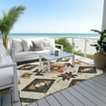thumbnail image 4 of Dalyn Rugs Machine Washable Indoor/Outdoor Chantille Ivory 5' x 7'6" Rug, 4 of 9