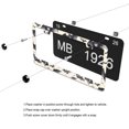 thumbnail image 4 of Abstract Bat Pattern License Plate Frames for Women Men Car Plate Holder Cover Metal Tag Aluminum Car Accessories Front Rear Plate Decor, 4 of 6