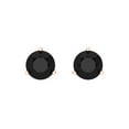 thumbnail image 3 of Clara Pucci 2Ct Natural Onyx Round Cut VVS1 Screw Back Stud 18k Solid hypoallergenic Gold Designer Earrings For July, 3 of 7
