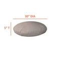 thumbnail image 3 of Round Pillow/Cushion Slip Cover 600 D Waterproof - 100% UV & Weather Resistant Outdoor Pillow Covers 30" Dia x 5" H (Pack of 6, Fab Light Sand), 3 of 7