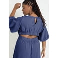 thumbnail image 4 of June & Vie Women's Plus Size -Sleeve Babydoll Maxi Dress, 4 of 4