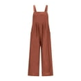 thumbnail image 4 of Gubotare Jumpsuit for Teen Girls Youth Toddler Girls Clothes Romper Summer Jumpsuit Cute Adjustable Strap Girls Outfits Size 5-6T (Brick Red,5-6 Years), 4 of 9