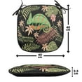 thumbnail image 3 of Tropical Chair Seating Cushion Set of 12, Chameleon Lizard and Wildflowers in an Exotic Scene Reptile, Seat Pads for Office with Anti-slip Backing, 16"x16", Charcoal Grey Multicolor, by Ambesonne, 3 of 4