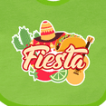 thumbnail image 4 of Inktastic Fiesta with Sombrero Taco Cactus Lime Red Pepper and Guitar in Background Boys or Girls Baby Bib, 4 of 4