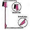 thumbnail image 2 of 6 Pieces H Ed Brush Eyelash Comb Ed Brush Comb Double Same Sided H Comb ( Red), 2 of 4